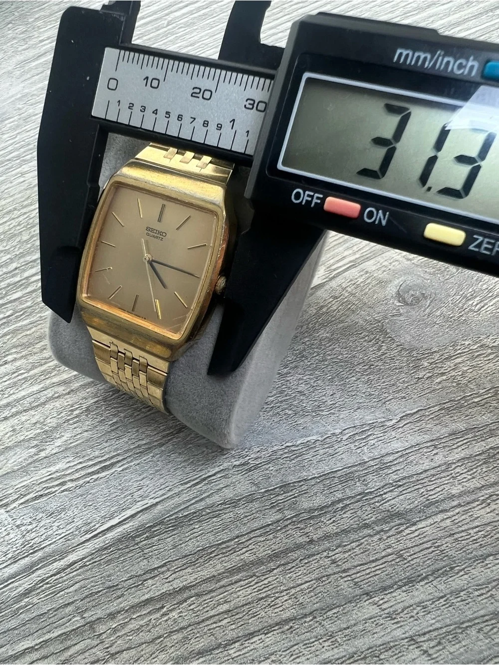 Seiko Gold-Tone Square Dial Men's Quartz Watch